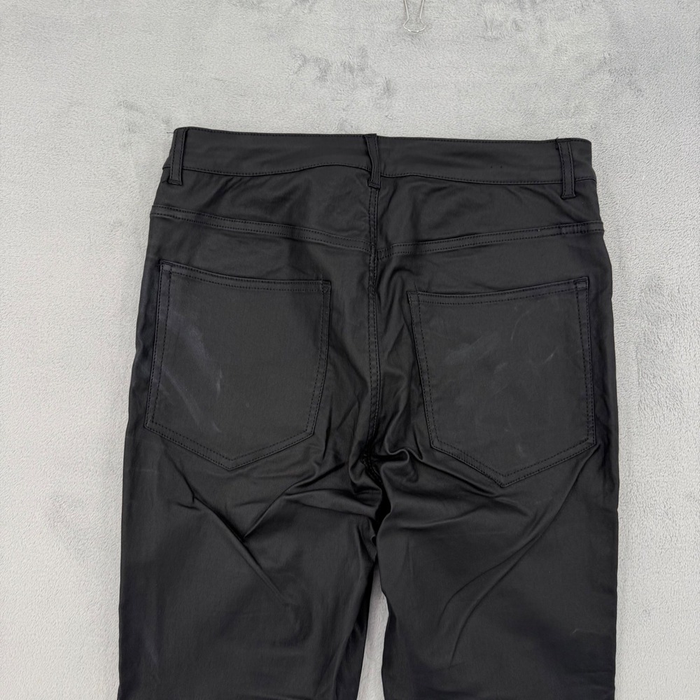 H&M &Denim Curvy Jeggings Women's Size 12 Ultra High Waist Coated Black Ankle - Picture 7 of 14